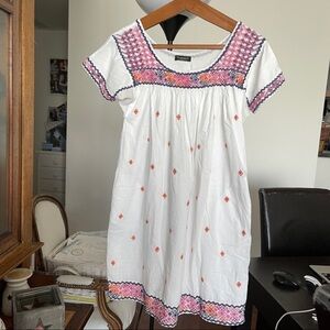 Dress embroidered short sleeves S white Fragonard white
